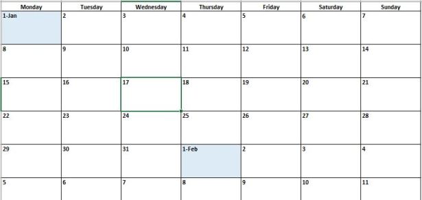 meal planning calendar